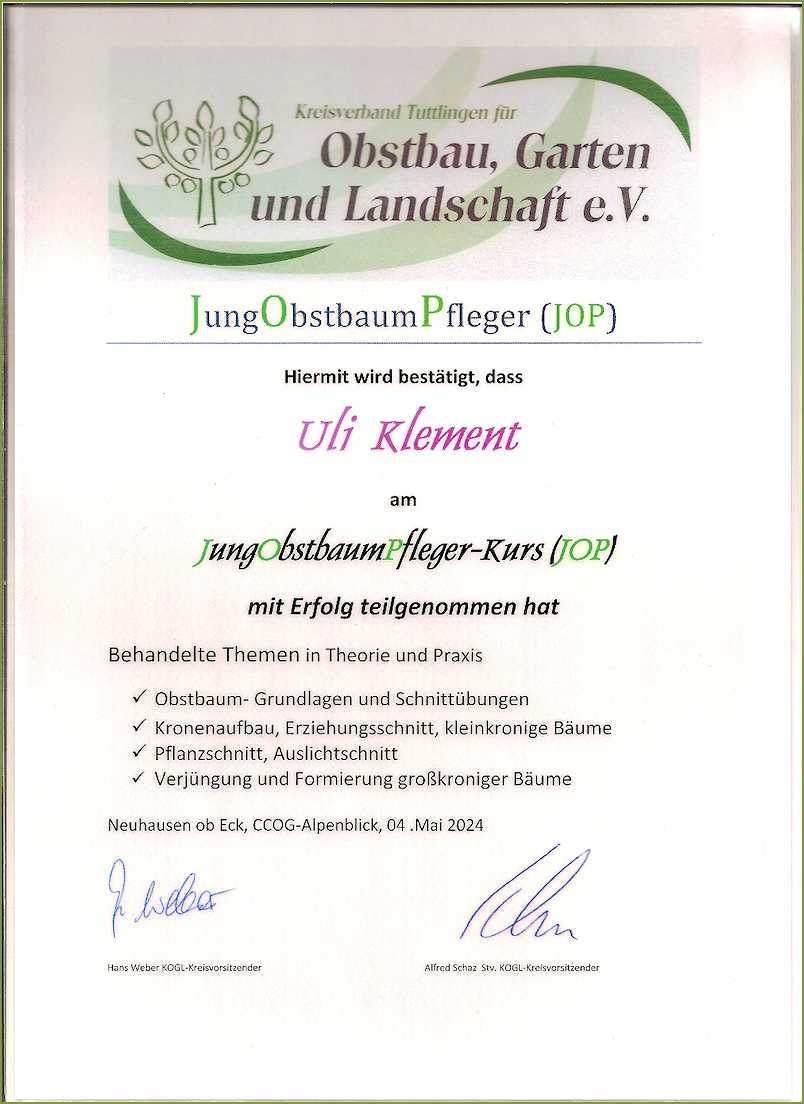 Weiterbildung Uli Klement